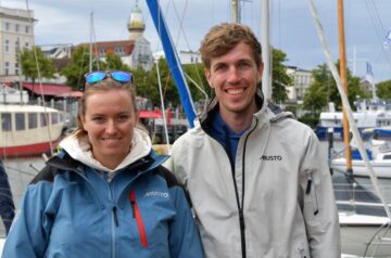 Lina Rixgens und Sverre Reinke segeln gemeinsam Rund Bornholm.