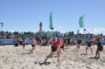 2. Beachrugby-Turnier in der SportBeachArena am Warnemünder Strand. Foto: Katrin Heidemann